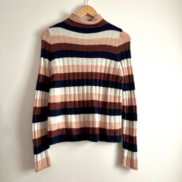 Madewell • Striped Evercrest‎ Turtleneck Sweater in Coziest Yarn - Picture 1 of 6